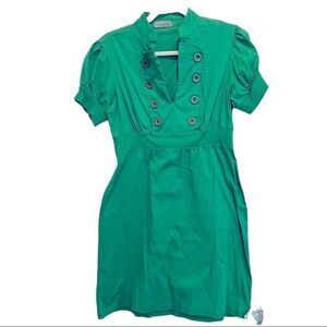 Fishbowl Kelly Green V-Neck Short Sleeve Mini Dress Women’s Size Large (L)